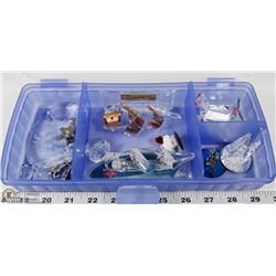 LOT OF 15 GLASS FIGURINES