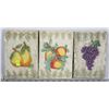 Image 1 : LOT OF 3 FRUIT WALL HANGINGS