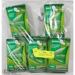 LOT OF 8 NICORETTE 4MG FRESH MINT GUM - 30PC