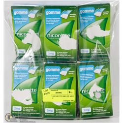 LOT OF 10 NICORETTE 2MG ICE MINT GUM - 30PC