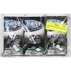 3 THRIVE NICOTINE GUM - 24PC PER BOX