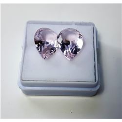 13 - LOT OF 2 MATCHED  PINK AMETHYST