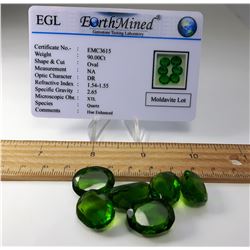 19 - LOT OF 90 CT OF GREEN MOLDAVITE