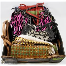 LOT OF 8 WOMENS PURSES + BAGS