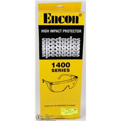 10 NEW PAIR ENCON SAFETY GLASSES