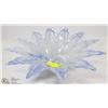 Image 1 : LIGHT BLUE 16 INCH ORNAMENTAL GLASS BOWL
