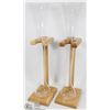 Image 1 : PAIR OF 2 HALF-YARD BEER GLASSES ON WOOD