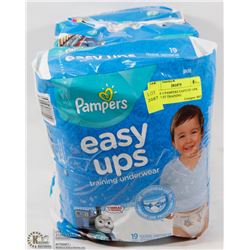LOT OF 3 PAMPERS EASYUPS 19PK SIZE 4T-5T TRAINING