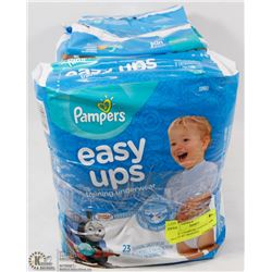 LOT OF 3 PAMPERS EASYUPS 23PK SIZE 3T-4T TRAINING