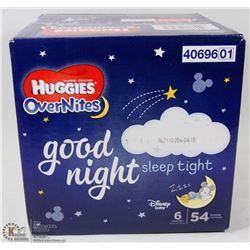HUGGIES OVERNITES 54PK SIZE 6 DIAPERS