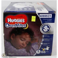 HUGGIES OVERNITES 66PK SIZE 5 DIAPERS