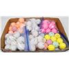 Image 1 : FLAT OF COLORED RECLAIMED GOLF BALLS.