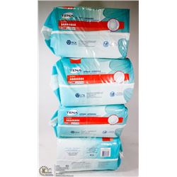 4 TENA SUPER UNISEX BRIEFS SIZE LARGE.