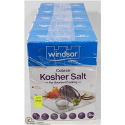 5 BOXES OF WINSOR COARSE KOSHER SALT
