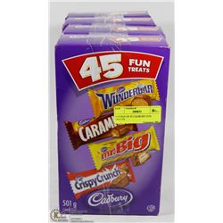 4 BOXES OF 45 CADBURY FUN TREATS