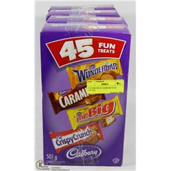 4 BOXES OF 45 CADBURY FUN TREATS