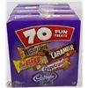 Image 1 : 4 BOXES OF 70 CADBURY SNACK SIZE FUN TREATS