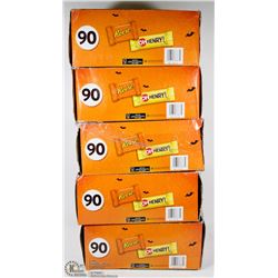 5 BOXES OF 90 REESE & OHENRY CHOCOLATES