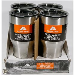 LOT OF 4 OZARK TRAIL 30Z VACUUM INSULATED