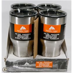 LOT OF 4 OZARK TRAIL 30Z VACUUM INSULATED