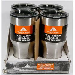LOT OF 4 OZARK TRAIL 30Z VACUUM INSULATED