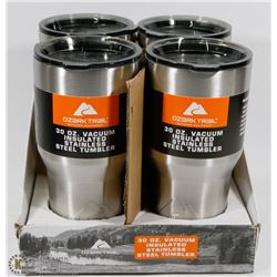 LOT OF 4 OZARK TRAIL 30Z VACUUM INSULATED