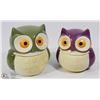 Image 1 : BOX WITH 2 OWL CANISTERS FROM AVON.
