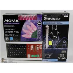 3 BOXES OF ASSORTED OUTDOOR LIGHTS