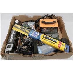 FLAT W/ ASSORTED ITEMS INCL RAIN-X 15" WIPER BLADE