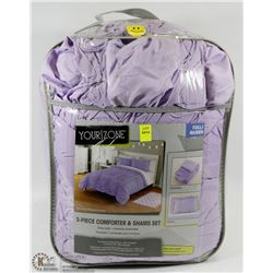 FULL/QUEEN 3PC COMFORTER AND SHAMS SET