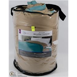 KING REVERSIBLE MICROFIBER COMFORTER