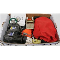 FLAT WITH AIR COMPRESSOR, INVERTER , TOW ROPE