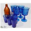 Image 1 : BOX OF ASSORTED BLUE GLASSES