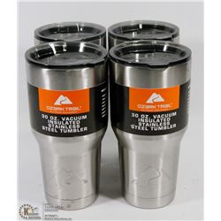 LOT OF 4 OZARK TRAIL 30-OZ VACUUM INSULATED