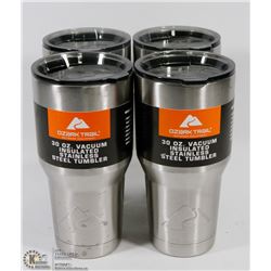 LOT OF 4 OZARK TRAIL 30-OZ VACUUM INSULATED