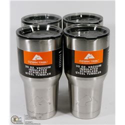 LOT OF 4 OZARK TRAIL 30-OZ VACUUM INSULATED