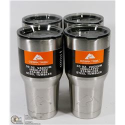 LOT OF 4 OZARK TRAIL 30-OZ VACUUM INSULATED