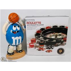 ROULETTE DRINKING GAME WITH M&M DISPENSER.