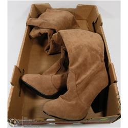 NEW TALL SUEDE FASHION BOOTS SIZE 37.