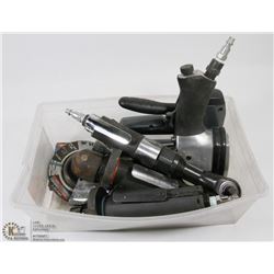 SMALL TOTE WITH 4 PNEUMATIC TOOLS AND STAPLER