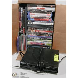 LOT OF 30 DVD MOVIES . 6 MUSIC CD'S AND DVD PLAYER