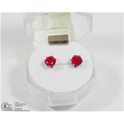 #38-RED RUBY EARRINGS
