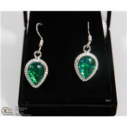 #16-AUSTRALIA FIRE OPAL GEMSTONE EARRINGS