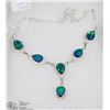 Image 1 : #15-AUSTRALIA FIRE OPAL GEMSTONE NECKLACE