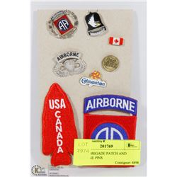 DEVILS BRIGADE PATCH AND AIRBORNE PINS