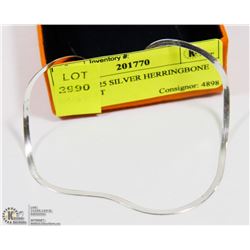 ESTATE 925 SILVER HERRINGBONE BRACELET