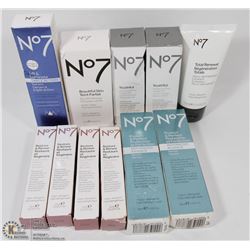 LOT OF NO.7 FACE CARE INCL. ADVANCED SERUM, DRY