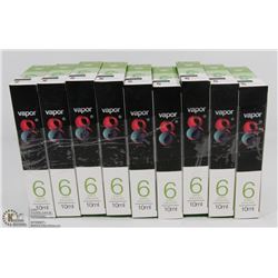 54 VAPOR8 10ML E-JUICE NICOTINE FREE BOTTLES