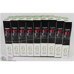 54 VAPOR8 10ML E-JUICE NICOTINE FREE BOTTLES