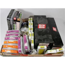 LARGE FLAT OF ASSORTED NAILS, SCREWS. WASHERS,